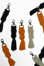 Load image into Gallery viewer, Macrame Fringe Keychain - MACULAR ADVENTURE CO.
